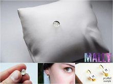 Kolczyki z literkami MALLY. Do zamówienia i kupienia ręcznie robione przez blog / facebook