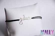 Bransoletka z imieniem Julia.
Inne bransoletki z imionami, napisami, do zamówienia na blogu i fanpage