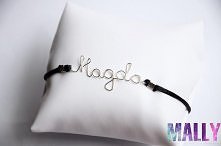 Bransoletka z imieniem Magda.
Inne bransoletki z imionami, napisami, sznurkowe, ręcznie robione do zamówienia na blogu lub fanpage MALLY