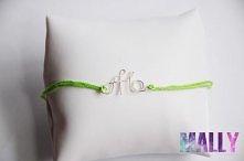 Bransoletka z imieniem Ala.
Inne bransoletki sznurkowe, z imionami, napisami do zamówienia na blogu lub fanpage Mally artshop