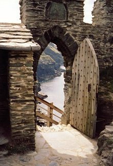 Schody do morza, Tintagel zamku w Kornwalii, Anglia