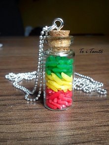 naszyjnik z buteleczką reggae rasta