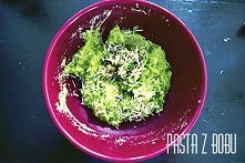 PASTA Z BOBU

Składniki:
- 1 i ½ kg świeżego bobu,
- 25 g startego parmezanu,...