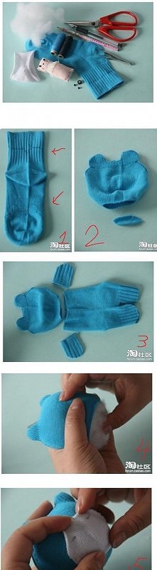 diy, sock, teddy, bear