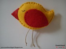 Magnes na lodówkę - ptaszek z filcu :)
Zapraszam na mojego bloga - kliknij w zdjęcie :)