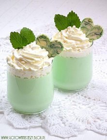 miętowa  panna cotta
