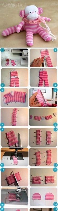 diy, sock, monkey