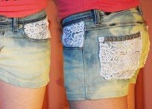 Szorty z koronką.Zrób je sama.