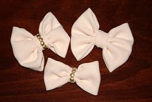 własnoręczne kokardki :)