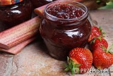 Dżem z rabarbaru i truskawek - składniki:
truskawki - 1 kilogram
rabarbar - 1 kilogram
cukier - 800 gramów
Wykonanie:
Rabarbar kroimy w kawałki i zasypujemy go 40 dag cukru w je...