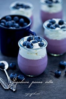 Składniki na 4 porcje:

200 g jagód lub borówek amerykańskich
świeżo wyciśnięty sok z połowy niedużej cytryny
60 g cukru
300 ml śmietany kremówki 36%
100 ml mleka
3 łyżeczki żel...