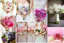 Bukiety z kwitnącego groszk...