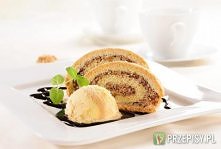 Rolada orzechowa z lodami - składniki:
 margaryna - 80 gramów
 proszek do pieczenia - 1 łyżeczka
 mąka - 125 g
 żółtko - 1 sztuka
 śmietana - 1 łyżka
-masa orzechowa:
 grubo zmi...