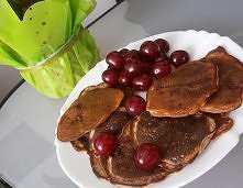Placki bananowo - wiśniowe :). Klik po przepis :)