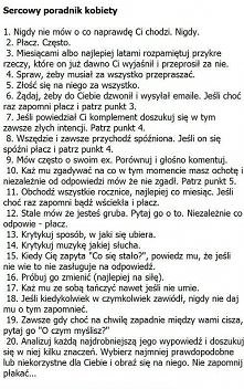 Hm... według mnie to nie Sercowy poradnik tylko Poradnik "jak wkurzyć faceta"