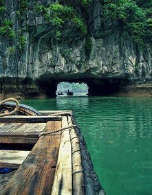 Rock tunnel, Phang-Nga Bay, Thailand
