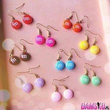 kolczyki M&M's