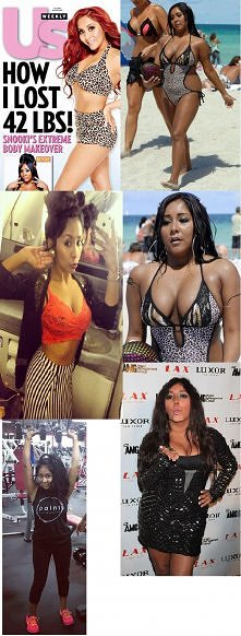 jeszcze raz przemiana Snooki z  ekipy z New Jersey. Lewa strona - po ciąży, prawa - przed zajściem w ciąże! :)