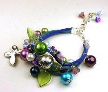 Bransoletka rzemykowa romantyczna multikolor