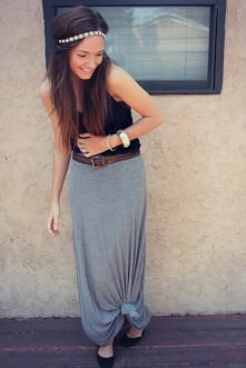 Knotted Maxi Skirt