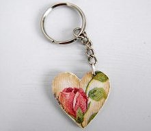 Brelok do kluczy handmade srece
