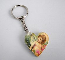 Brelok do kluczy handmade srece