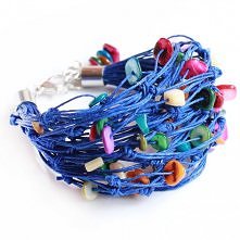 Bransoletka lniana chabrowy...