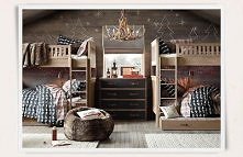 Pokój jak w drewnianej chatce