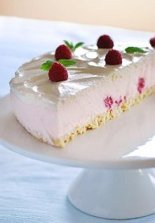 Piankowy tort malinowy

tortownica lub obręcz do tortów o średnicy 26cm

Spód:
150g białej czekolady rozpuszczonej
200g śniadaniowych płatków pszennych*

Masa:
1 op. galaretki m...