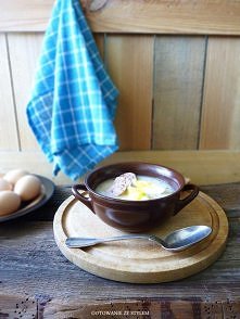 Barszcz biały z kiełbasą i jajkiem | Gotowanie ze stylem - blog kulinarny ze zdjęciami