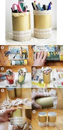 diy, nice, lace, pencil, ho...
