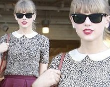 Jak Wam się podoba koszula z kołnierzykiem i spódniczka fioletowa?