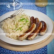 Pieczona biała kiełbasa