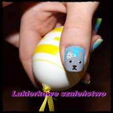 Świąteczne mani - Zajączek ;)