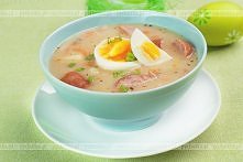 Żurek z kawałkami grzybów