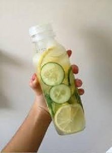 woda + cytryna + ogórek + lód