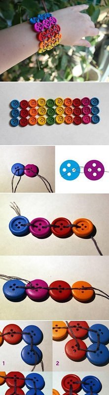 Bransoletka z guzików ; )