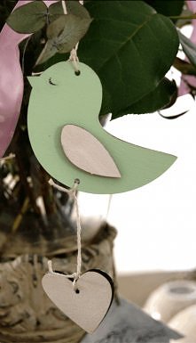 ptaszek zawieszka shabby chic