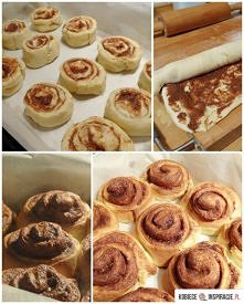 cynamon ślimaczki - cinnabon rolls. 

Składniki 

Ciasto drożdżowe:
- 3 szklanki mąki pszennej
- 1/2 łyżeczki soli
- 5 łyżek cukru
- 3/4 szklanki ciepłego mleka
- 1 jajko
- 30 g...