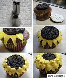 słonecznikowe babeczki