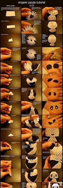 słodka panda z papieru ;3