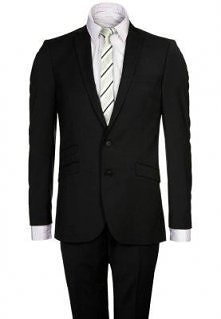 Tiger of Sweden NEDVIN Garnitur czarny - Kliknij i sprawdź modele -  Cena: 1559 zł. Tiger of Sweden NEDVIN Garnitur czarny Odzież w Zalando.pl | materiał zewnętrzny: 54% poliest...