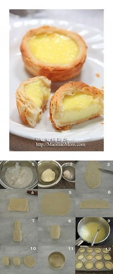 How to, how to make, step by step, pictures, diy instructions, craft, do it yourself, Crisp egg tarts