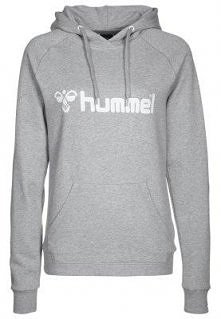 Hummel Bluza z kapturem szary - Klik w powiększone zdjęcie po więcej szczegółów -  Cena: 199 zł. Hummel Bluza z kapturem szary Promocje w Zalando.pl | materiał zewnętrzny: 80% b...