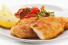 Panierowane filety rybne z suszonymi grzybami