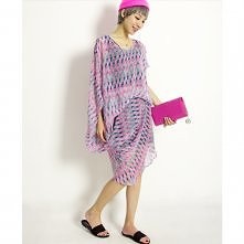 Women’s Asymmetric Chiffon Print False Two-piece Dress $46.29