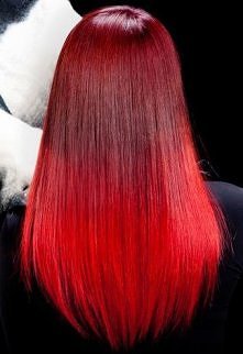 czerwone ombre