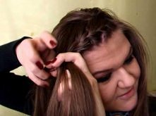 Dobierany warkocz z grzywki ;)