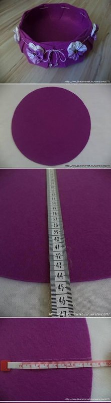 diy, beautiful, felt, basket