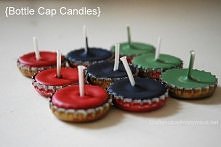 .Bottle Cap Candles.